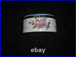 Lovely Antique Late 18th C. French Faience Aprey Porcelain Trinket Box 5x3x3