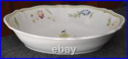 Lovely Older Mark Hnd Ptd French Faience Lonchamp Moustiers Oval Vegetable Bowl
