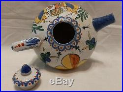 Lovely Rare Antique CA French Faience Small Cruchon Pot Tea Pot