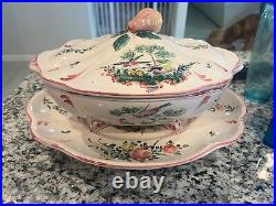 Luneville French Faience Tureen Old Strasbourg Covered Bowl