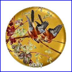 Montereau Ornithological French Faience Charger in Japanisme Style