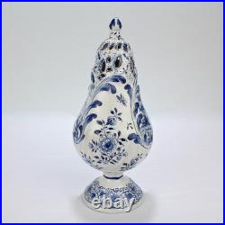 Old or Antique Blue and White French Faience Sugar Shaker or Muffineer PT