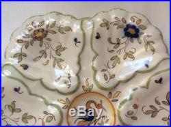 Oyster Plate Antique French Faience Majolica Oyster Plate, op231