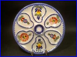 Oyster Plate French Faience Quimper Oyster Plate