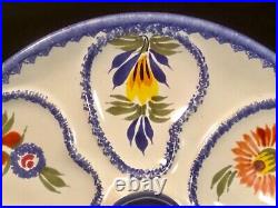 Oyster Plate French Faience Quimper Oyster Plate