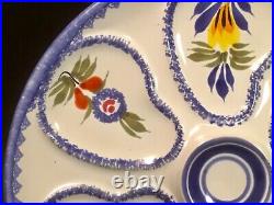 Oyster Plate French Faience Quimper Oyster Plate