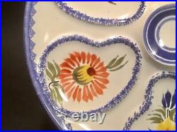 Oyster Plate French Faience Quimper Oyster Plate