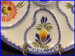 Oyster Plate French Faience Quimper Oyster Plate