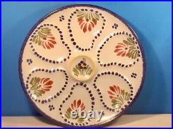 Oyster Plate HB Quimper French Faience Oyster Plate