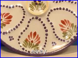 Oyster Plate HB Quimper French Faience Oyster Plate