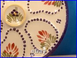 Oyster Plate HB Quimper French Faience Oyster Plate