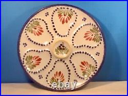 Oyster Plate HB Quimper French Faience Oyster Plate