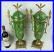 PAIR-French-antique-Faience-porcelain-Green-art-nouveau-cassolettes-vases-01-xcm
