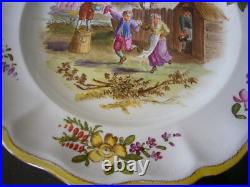 PAIR OF PLATES DISHES FAIENCE MARSEILLE VEUVE PERRIN SAVY 19ct