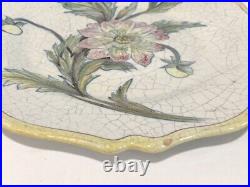 PR French Malicorne Botanical Plates Unmkd Pouplard-Beatrix PBx Faience Quimper