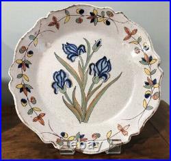 PR French Malicorne IRIS Botanical Plates Pouplard-Beatrix PBx Faience ...