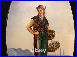Painting On Faience Choisy le Roi Antique French Painting Fishing Marine