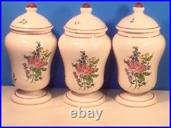 Pharmacy Jar Vintage French Faience Apothecary Pharmacy Jar Set of 3