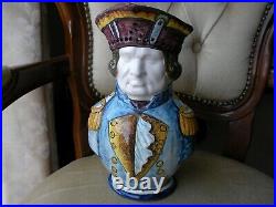 Pouplard Beatrix Antique Puzzle Jug French Faience Pottery Military General