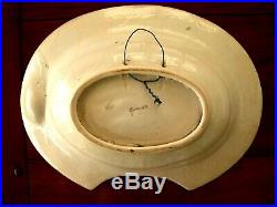 Quimper Antique French Faience Barber Bowl, Shaving Bowl Circa 1800-1850