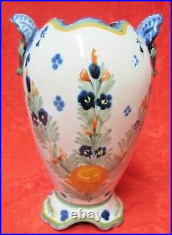 Quimper Faience -Lovely HR Quimper matching vases (41/2 x 71/2)New Price