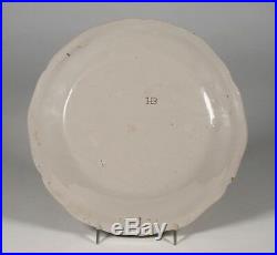 Quimper French Faience Pottery Plate 19th Century Signed'HB Only 1880s