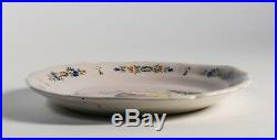 Quimper French Faience Pottery Plate 19th Century Signed'HB Only 1880s