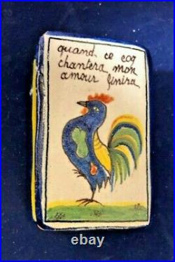 Quimper French Faience Secouette A Tabac Snuff Box- c. 1925