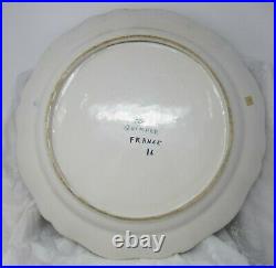 Quimper Heriot Extra Large Charger 15.5 Breton Man Ivory Extra Special