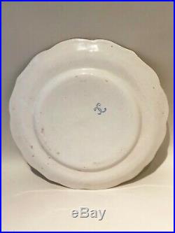 RARE 4 French Niderviller Faience Pottery Plates 1800-1829 w CC mark