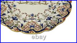 RARE Desvres 9 3/4 Cabinet Plate (Circa 1900) Coat of Arms France Faience 4