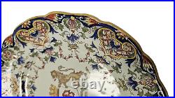 RARE Desvres 9 3/4 Cabinet Plate (Circa 1900) Coat of Arms France Faience 4