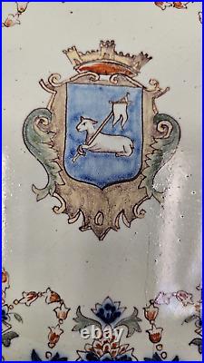 RARE Desvres 9 3/4 Cabinet Plate (Circa 1900) Coat of Arms France Faience 5