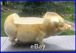 RARE German or French Faience Pig with Piglets Humidor