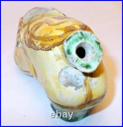 RARE Museum Antique 18-19th c French Pottery FLASK BOTTLE Woman's SHOE SLIPPER