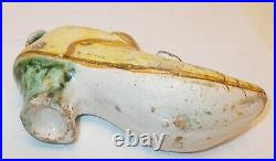 RARE Museum Antique 18-19th c French Pottery FLASK BOTTLE Woman's SHOE SLIPPER