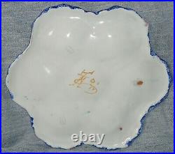 Rare French Antique Majolica / Faience Oyster Plate