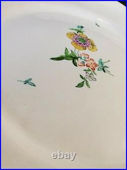 Rare Niderviller Beyerle 18th C. French Faience Hand Painted Floral Plate (A)