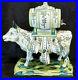 Rare-Signed-Antique-French-Faience-Porcelain-Bull-Drink-Set-Cups-Orlik-01-bs