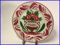 Really Old Handpainted French Faience Plate Well Marked Sarreguemines 1838-1868