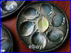 SERVICE SET FRENCH PLATES OYSTER LEMON FAIENCE MAJOLICA ST CLEMENT pattern 4589
