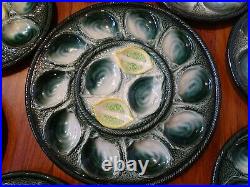 SERVICE SET FRENCH PLATES OYSTER LEMON FAIENCE MAJOLICA ST CLEMENT pattern 4589