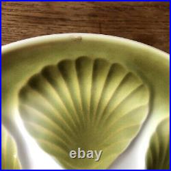 Set 7 Vintage French Majolica Oyster / Shellfish Plates ORCHIES Moulin Des Loups