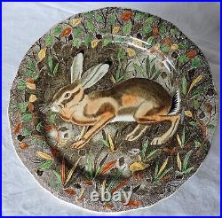 Superb French GIEN Service Rambouillet Dinner Plate Hare Hunting JB /B