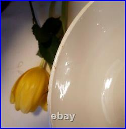 Superb antique french Salad Bowl Digoin Sarreguemines red roses Art deco 1950s