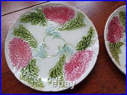 TWO ANTIQUE FRENCH PLATES FAIENCE ONNAING MAJOLICA Diameter 81/2