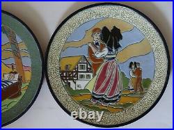 TWO VINTAGES PLATERS FRENCH FAIENCE ART DECO the french usages