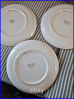 Three Quimper France Multi Use Plates 8 3/8