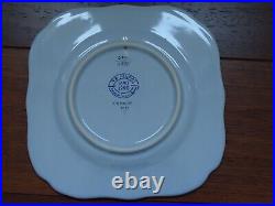 Three Squares Plates Ceramic France Hb Henriot Quimper Breton