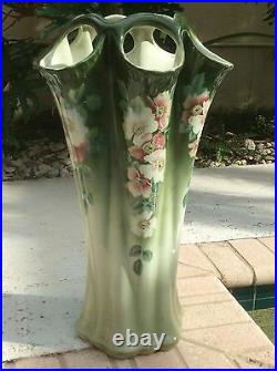 Umbrella Stand Rare Antique French Faience Briar Rose Umbrella Holder c1890